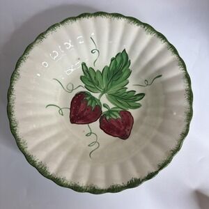 Blue Ridge Southern Pottery Serving‎ Bowl Wild Strawberry Pattern 9.5 inch